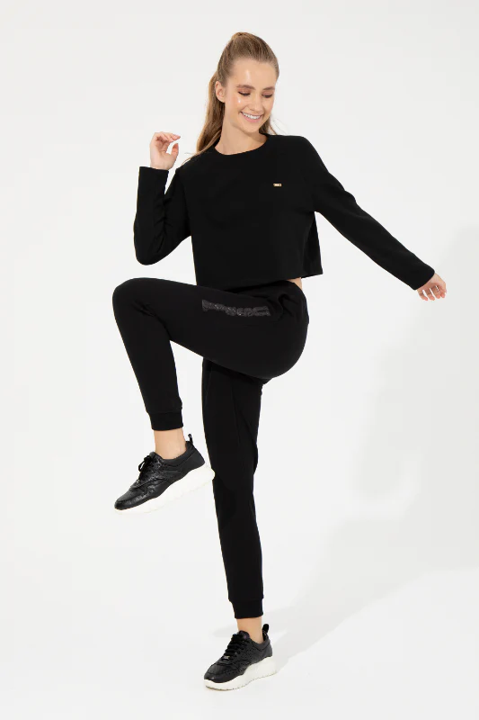 Womens Sweatpants Black - Image 4