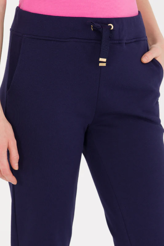 Womens Sweatpants Navy Blue - Image 4