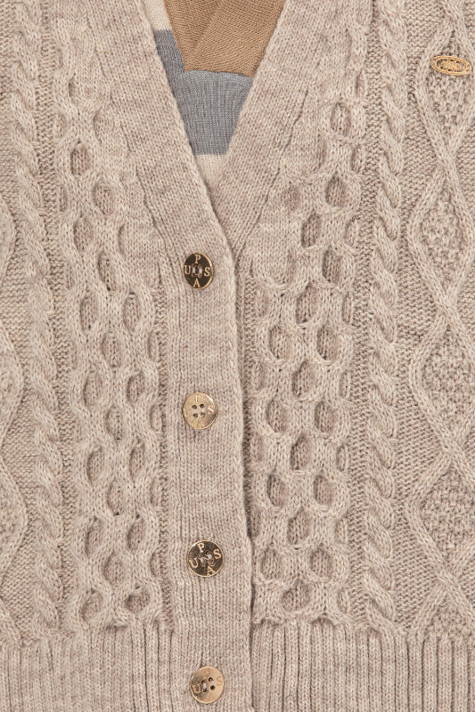 Womens Knitwear Stone Melange - Image 4