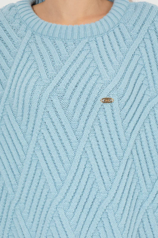 Womens Knitwear Blue - Image 4